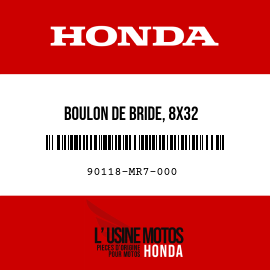 image de 90118-MR7-000 BOULON DE BRIDE, 8X32