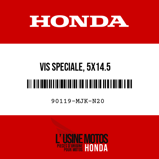 image de 90119-MJK-N20 VIS SPECIALE, 5X14.5