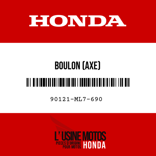 image de 90121-ML7-690 BOULON (AXE)