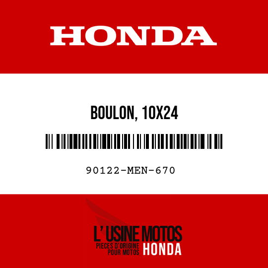 image de 90122-MEN-670 BOULON, 10X24