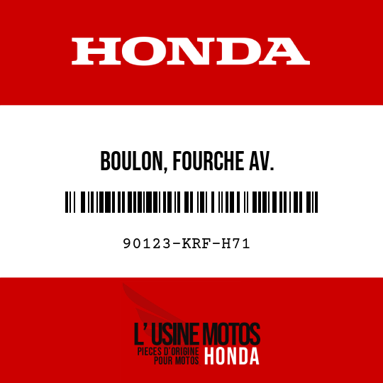image de 90123-KRF-H71 BOULON, FOURCHE AV.