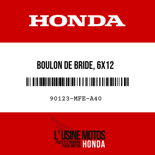 image de 90123-MFE-A40 BOULON DE BRIDE, 6X12