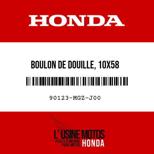 image de 90123-MGZ-J00 BOULON DE DOUILLE, 10X58