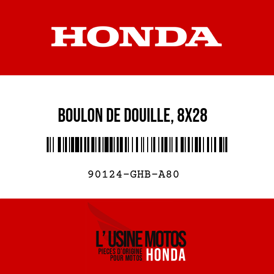 image de 90124-GHB-A80 BOULON DE DOUILLE, 8X28