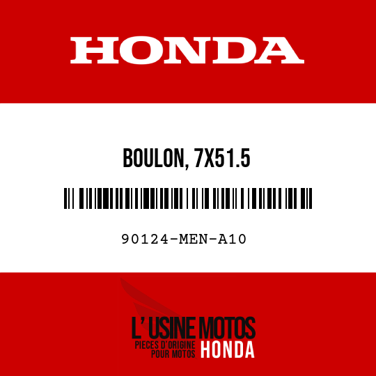 image de 90124-MEN-A10 BOULON, 7X51.5