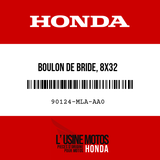 image de 90124-MLA-AA0 BOULON DE BRIDE, 8X32