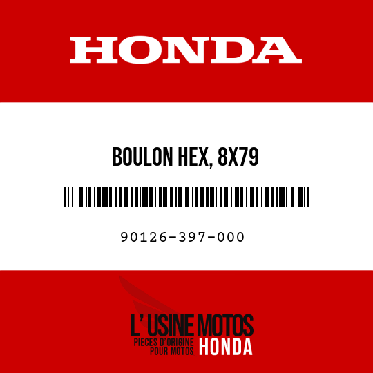 image de 90126-397-000 BOULON HEX, 8X79