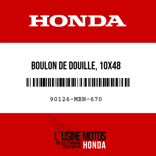 image de 90126-MBN-670 BOULON DE DOUILLE, 10X48