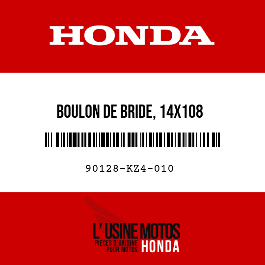 image de 90128-KZ4-010 BOULON DE BRIDE, 14X108