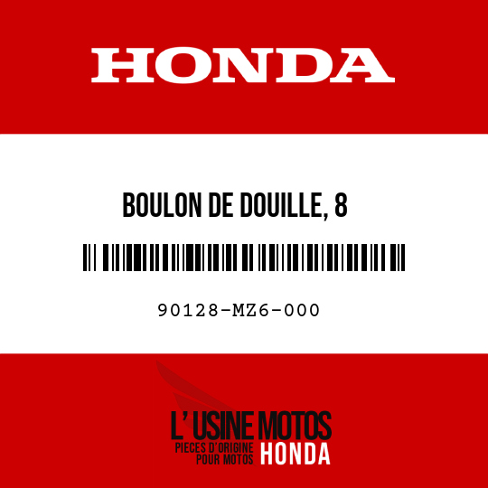 image de 90128-MZ6-000 BOULON DE DOUILLE, 8