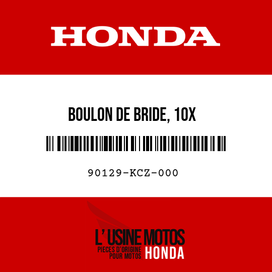 image de 90129-KCZ-000 BOULON DE BRIDE, 10X