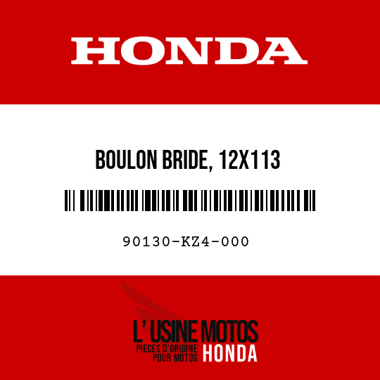 image de 90130-KZ4-000 BOULON BRIDE, 12X113