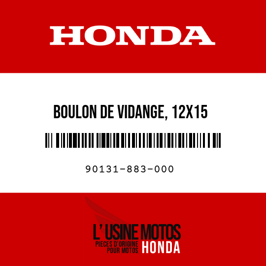 image de 90131-883-000 BOULON DE VIDANGE, 12X15