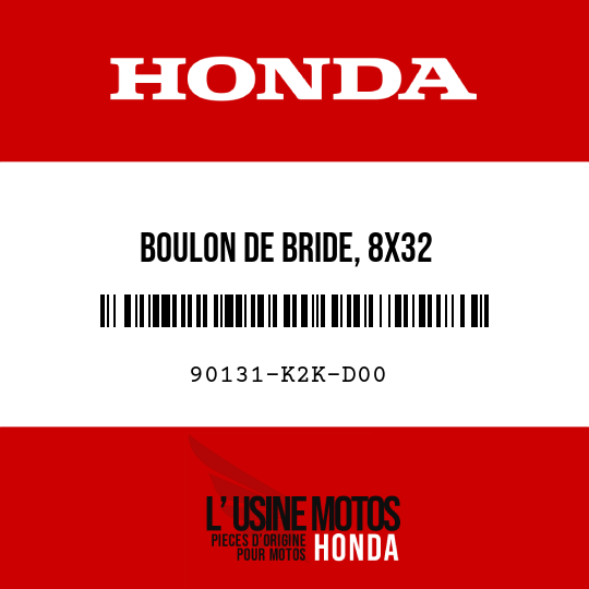 image de 90131-K2K-D00 BOULON DE BRIDE, 8X32