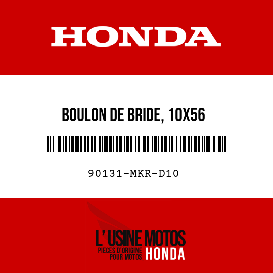 image de 90131-MKR-D10 BOULON DE BRIDE, 10X56