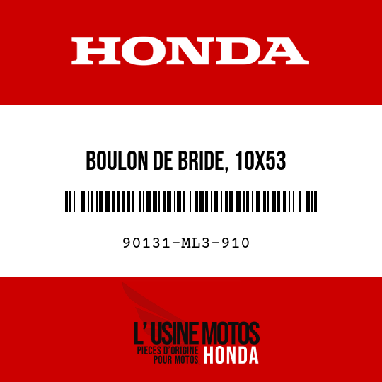 image de 90131-ML3-910 BOULON DE BRIDE, 10X53