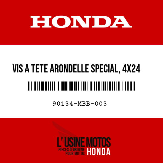 image de 90134-MBB-003 VIS A TETE ARONDELLE SPECIAL, 4X24