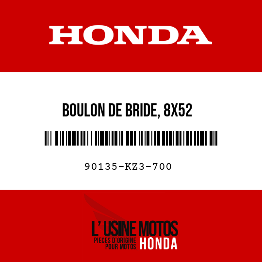 image de 90135-KZ3-700 BOULON DE BRIDE, 8X52
