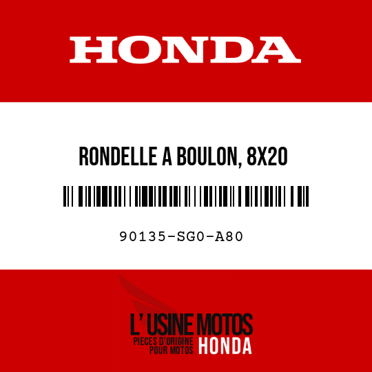 image de 90135-SG0-A80 RONDELLE A BOULON, 8X20