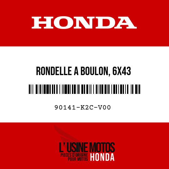 image de 90141-K2C-V00 RONDELLE A BOULON, 6X43