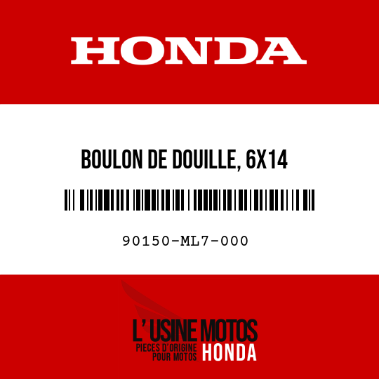 image de 90150-ML7-000 BOULON DE DOUILLE, 6X14