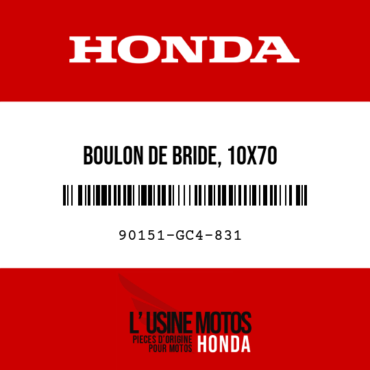 image de 90151-GC4-831 BOULON DE BRIDE, 10X70
