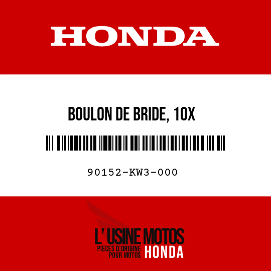 image de 90152-KW3-000 BOULON DE BRIDE, 10X