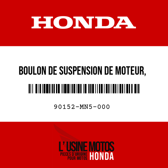 image de 90152-MN5-000 BOULON DE SUSPENSION DE MOTEUR, 10X312