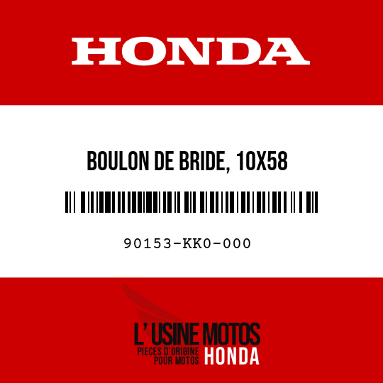 image de 90153-KK0-000 BOULON DE BRIDE, 10X58