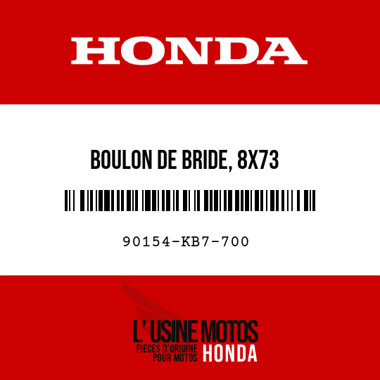 image de 90154-KB7-700 BOULON DE BRIDE, 8X73