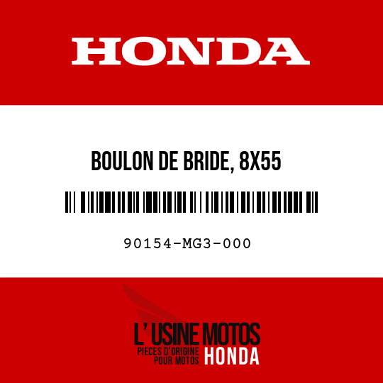 image de 90154-MG3-000 BOULON DE BRIDE, 8X55