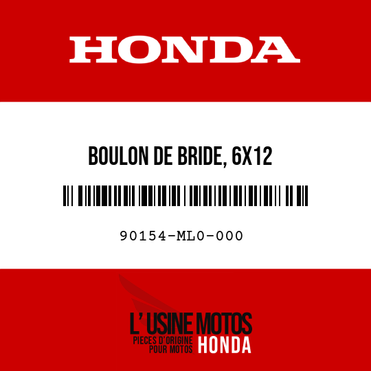 image de 90154-ML0-000 BOULON DE BRIDE, 6X12