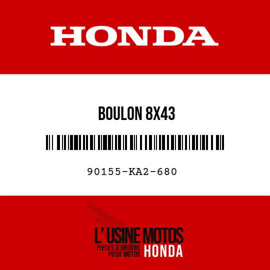 image de 90155-KA2-680 BOULON 8X43