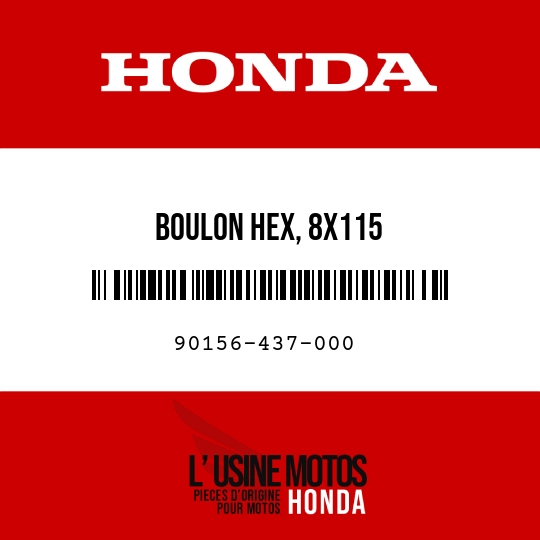 image de 90156-437-000 BOULON HEX, 8X115