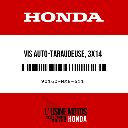 image de 90160-MM8-611 VIS AUTO-TARAUDEUSE, 3X14