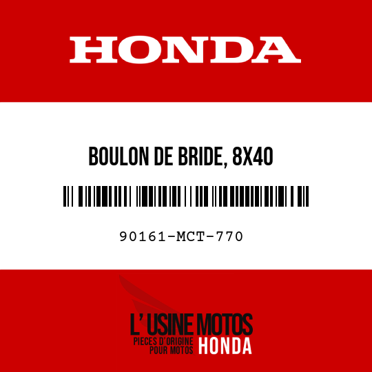 image de 90161-MCT-770 BOULON DE BRIDE, 8X40