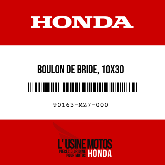 image de 90163-MZ7-000 BOULON DE BRIDE, 10X30