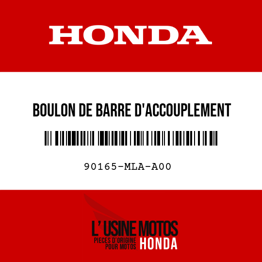 image de 90165-MLA-A00 BOULON DE BARRE D'ACCOUPLEMENT