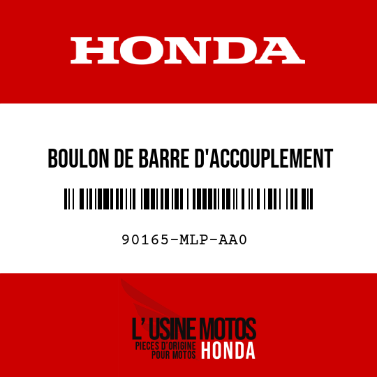 image de 90165-MLP-AA0 BOULON DE BARRE D'ACCOUPLEMENT