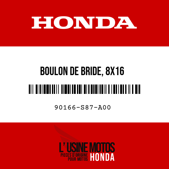 image de 90166-S87-A00 BOULON DE BRIDE, 8X16