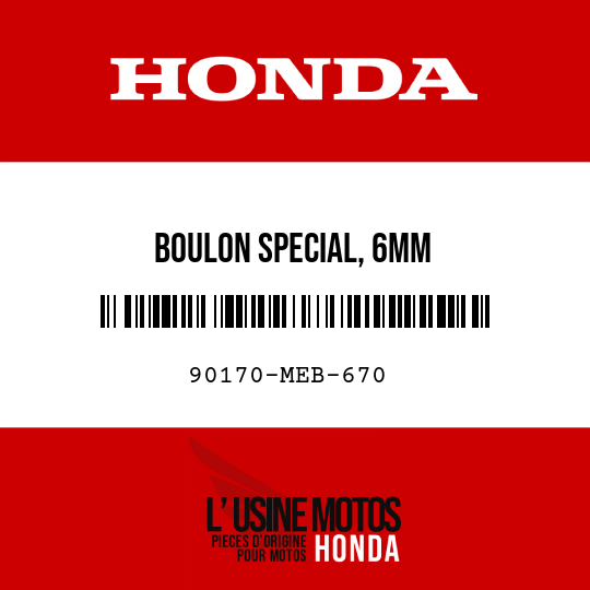 image de 90170-MEB-670 BOULON SPECIAL, 6MM