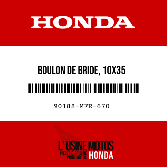 image de 90188-MFR-670 BOULON DE BRIDE, 10X35