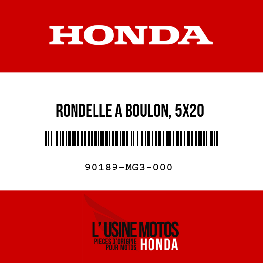 image de 90189-MG3-000 RONDELLE A BOULON, 5X20