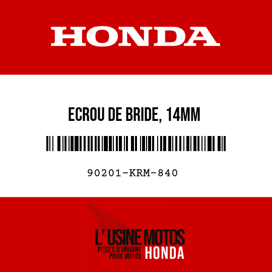 image de 90201-KRM-840 ECROU DE BRIDE, 14MM
