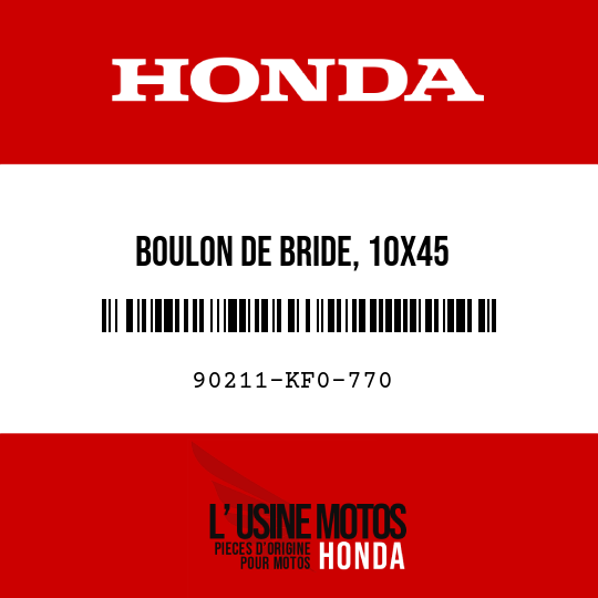 image de 90211-KF0-770 BOULON DE BRIDE, 10X45