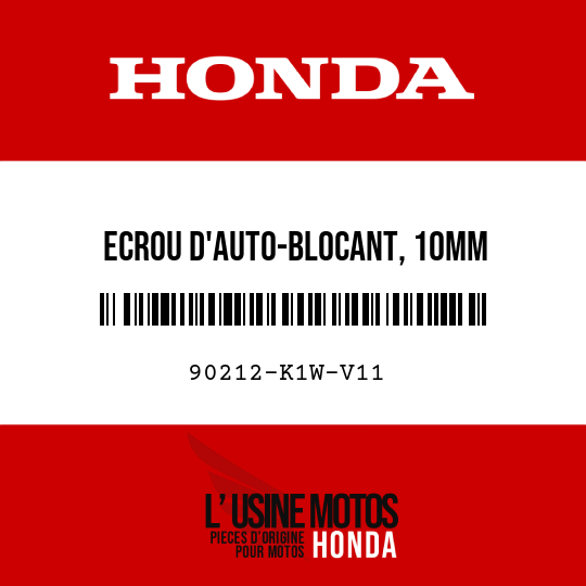 image de 90212-K1W-V11 ECROU D'AUTO-BLOCANT, 10MM