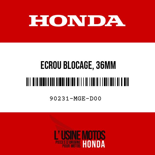 image de 90231-MGE-D00 ECROU BLOCAGE, 36MM