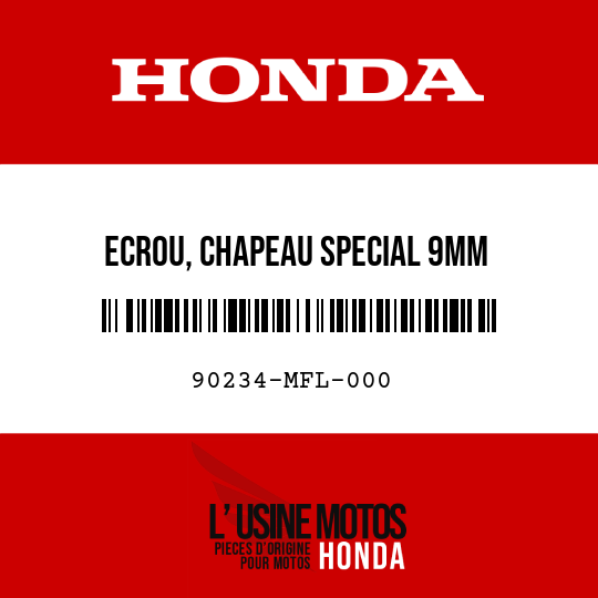 image de 90234-MFL-000 ECROU, CHAPEAU SPECIAL 9MM