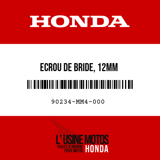 image de 90234-MM4-000 ECROU DE BRIDE, 12MM