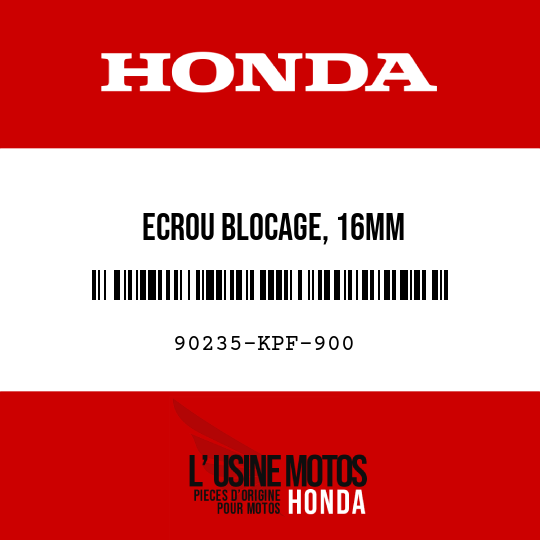 image de 90235-KPF-900 ECROU BLOCAGE, 16MM